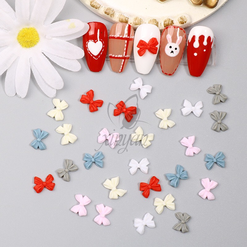 Charm nơ nail gắn móng tay - set 10 cái