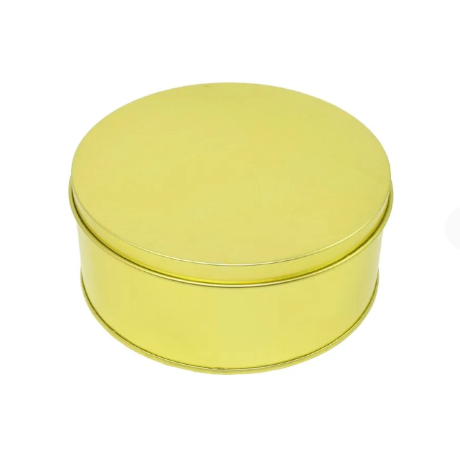 7.5*7.5*4.5cm- Hộp thiếc tròn đựng bánh, trà,...