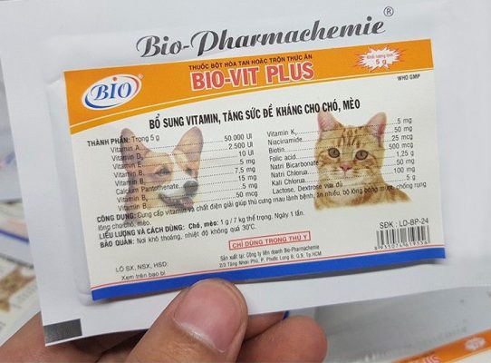 Gói Vitamin cho chó mèo Bio Vit Plus gói 5g