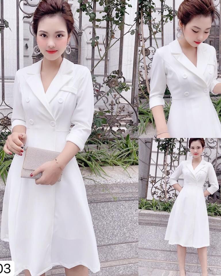 Đầm xoè tay lỡ cổ vét