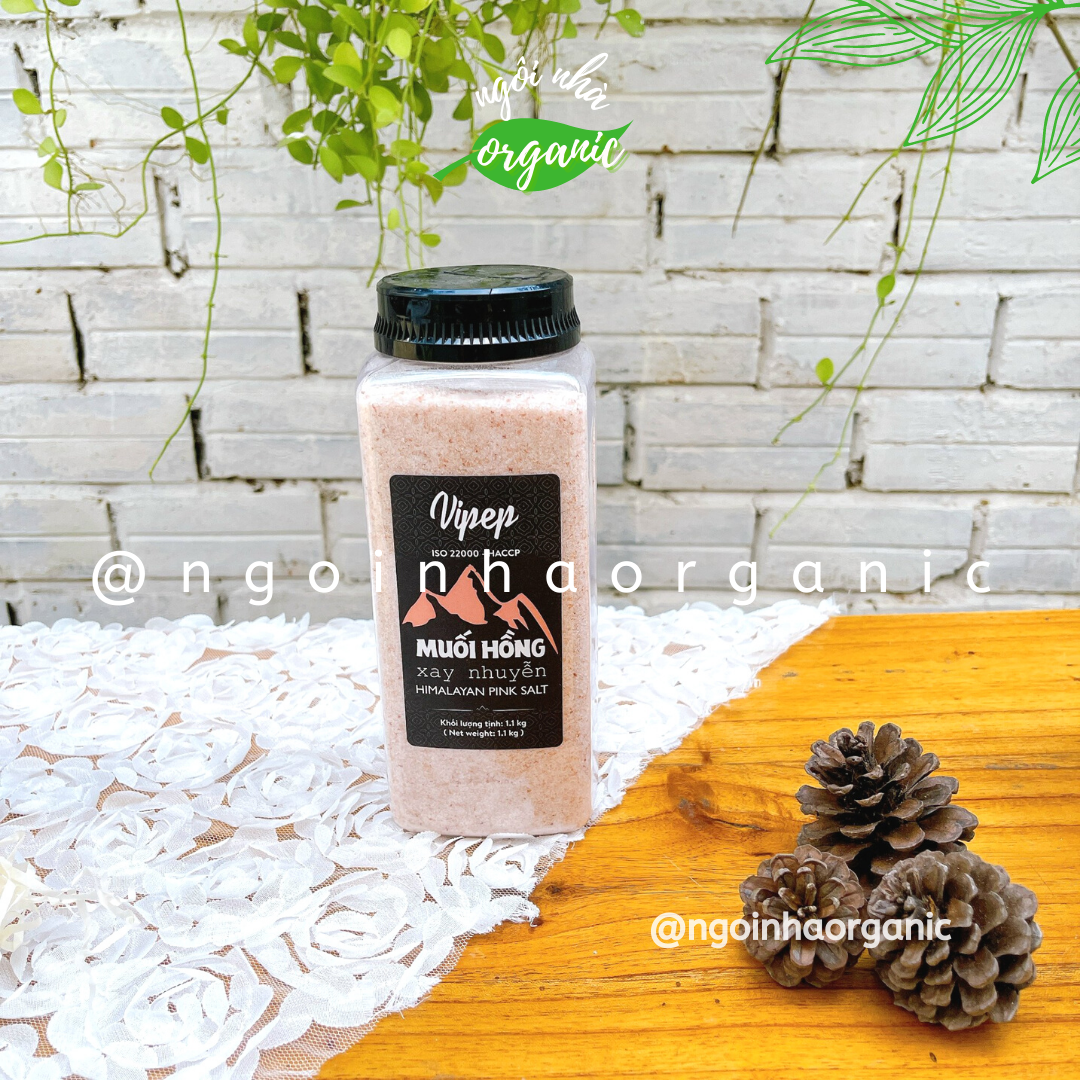 Muối hồng hạt mịn Himalayan Vipep