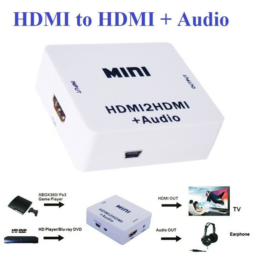 Bộ chuyển đổi HDMI to HDMI + Audio 3.5mm L/R