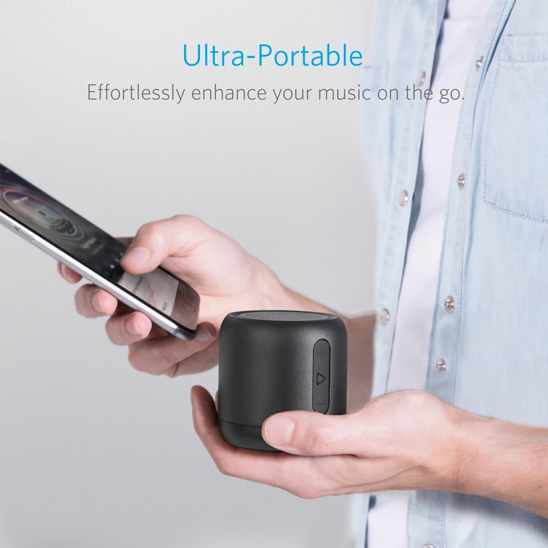 Soundcore by Anker Mini Bluetooth Speaker FM Radio Portable Bluetooth Speaker 66ft connection range