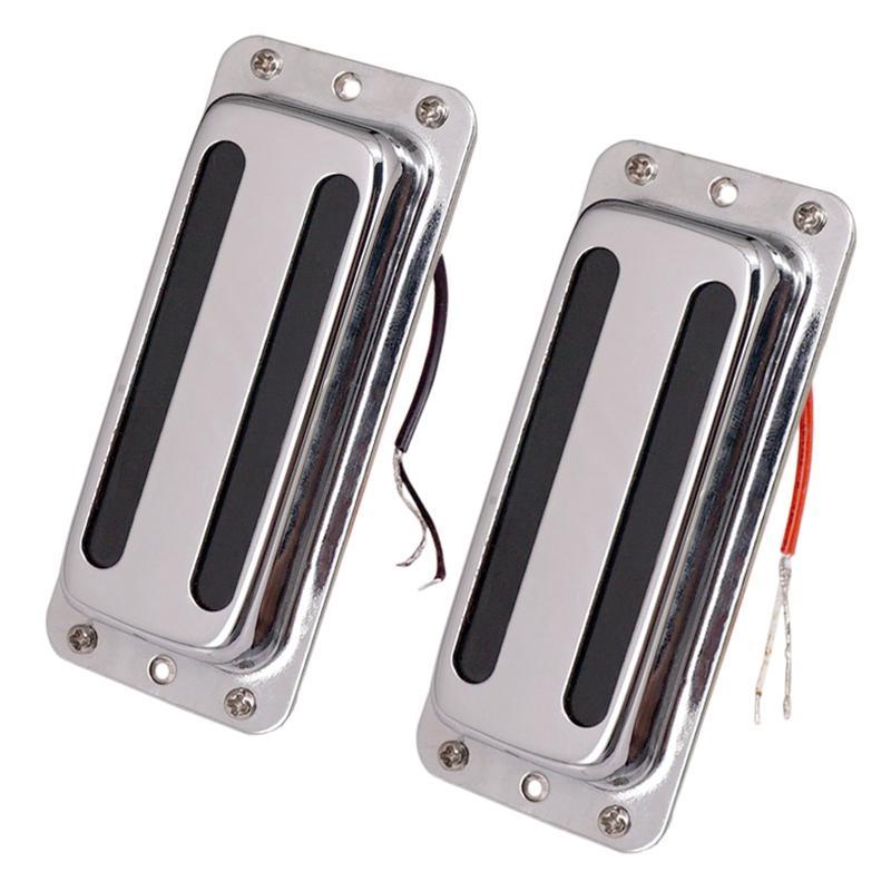2Pcs Metal Pickups Double Coil Bridge Neck Humbucker Pickups for Electric Guitar Accessories