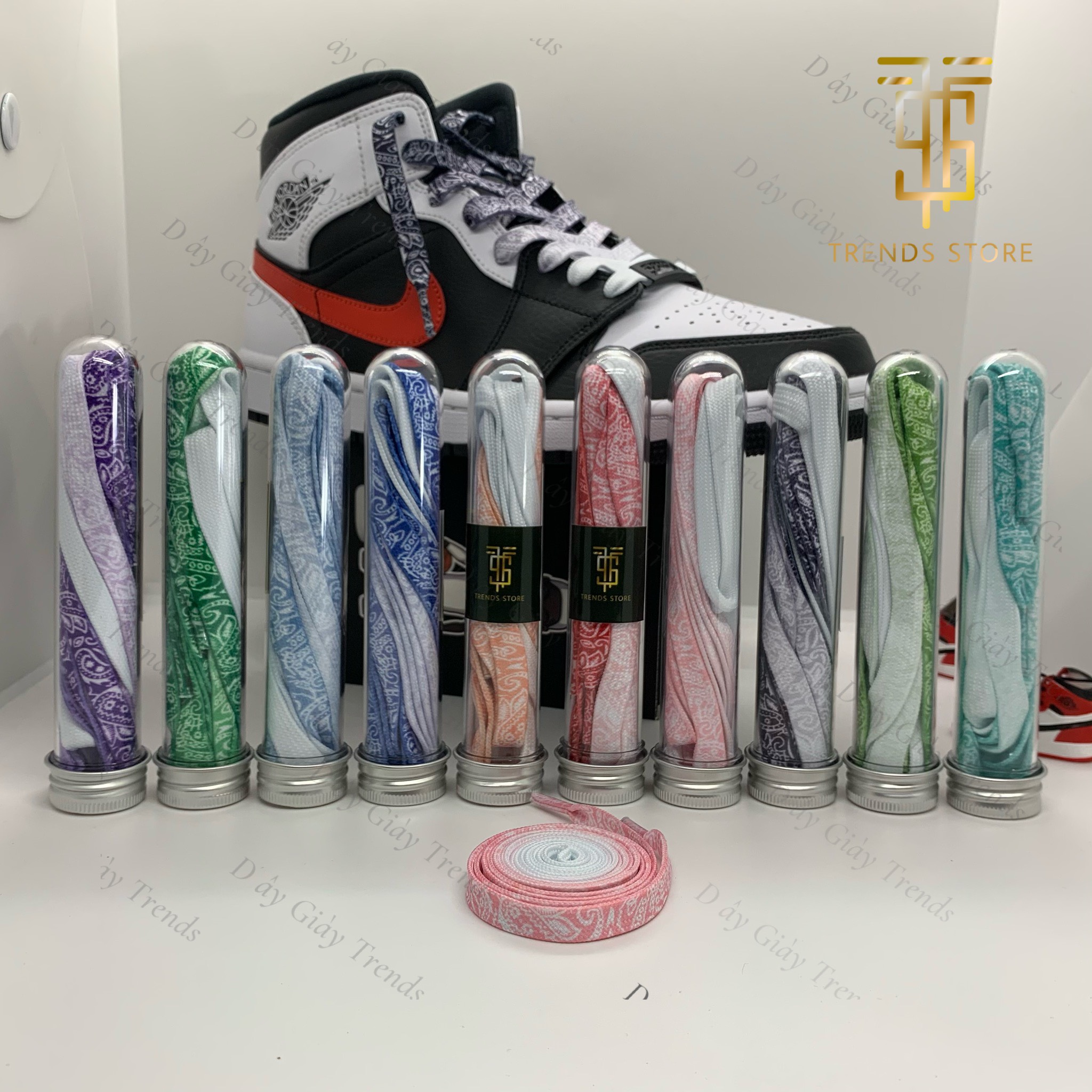 Dây Giày Họa Tiết Paisley Ombre dành cho giày nike, adidas, converse, MLB Bản Đẹp Dành Cho Giày sneaker AF1, Vans..