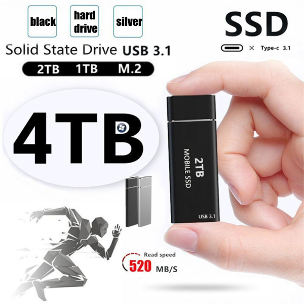Bảng giá SSD Ngoài Di Động Bộ Nhớ Flash Siêu Tốc Ổ Cứng Thể Với Rắn Động, 2TB/1TB/4TB Di USB J5R4 Phong Vũ