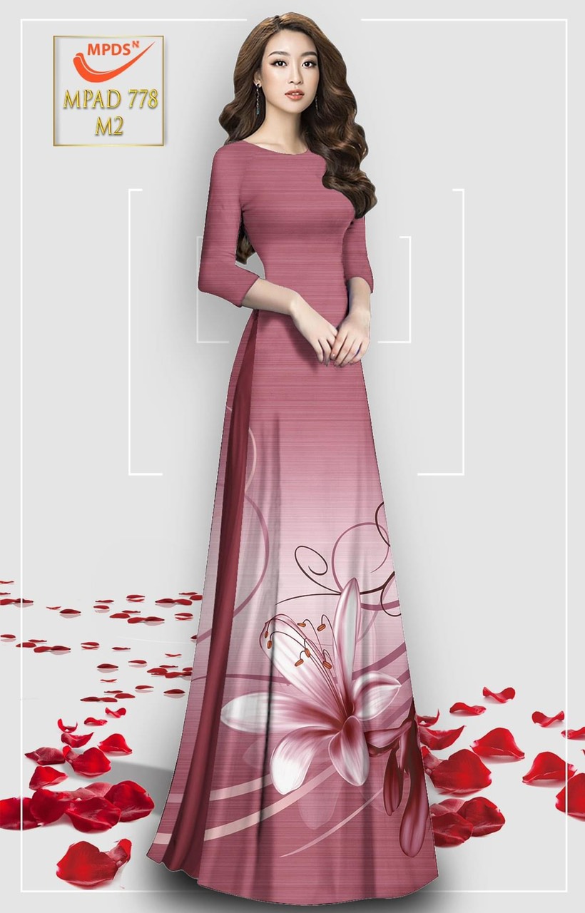 Vải áo dài in 3D VT