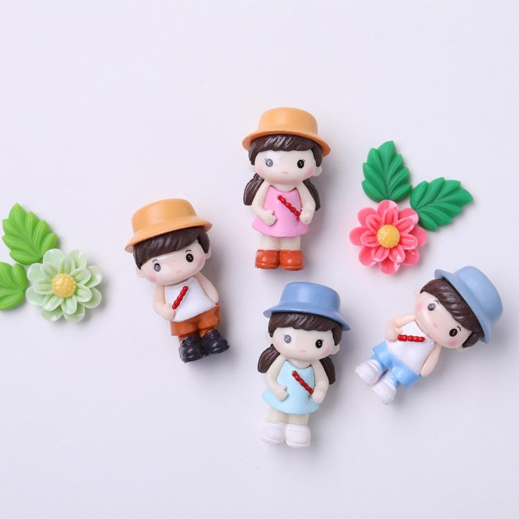 [HCM]Móc khóa cặp cute hình cô bé cậu bé kèm video