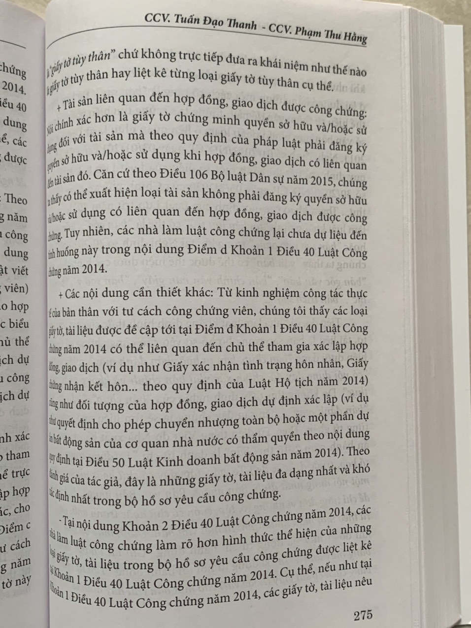 Bình luận luật công chứng năm 2014 (tái bản lần thứ nhất)