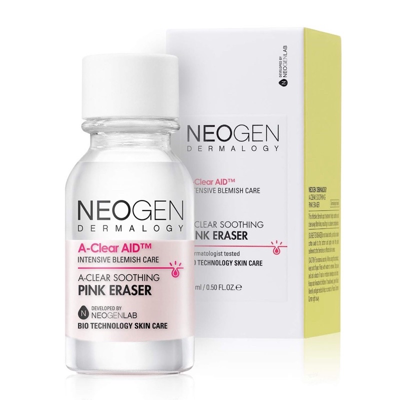 Chấm mụn Neogen 2 lớp xẹp mụn sau 4h neogen dermalogy aclear aid soothing pink eraser chấm mụn lưu huỳnh neogen