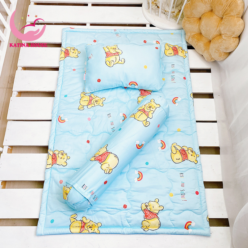 Free gift bag 80x120cm cushion pillow full set with Bolster, Tencel super soft breathable, colorful pattern, suitable for 1-5T baby,