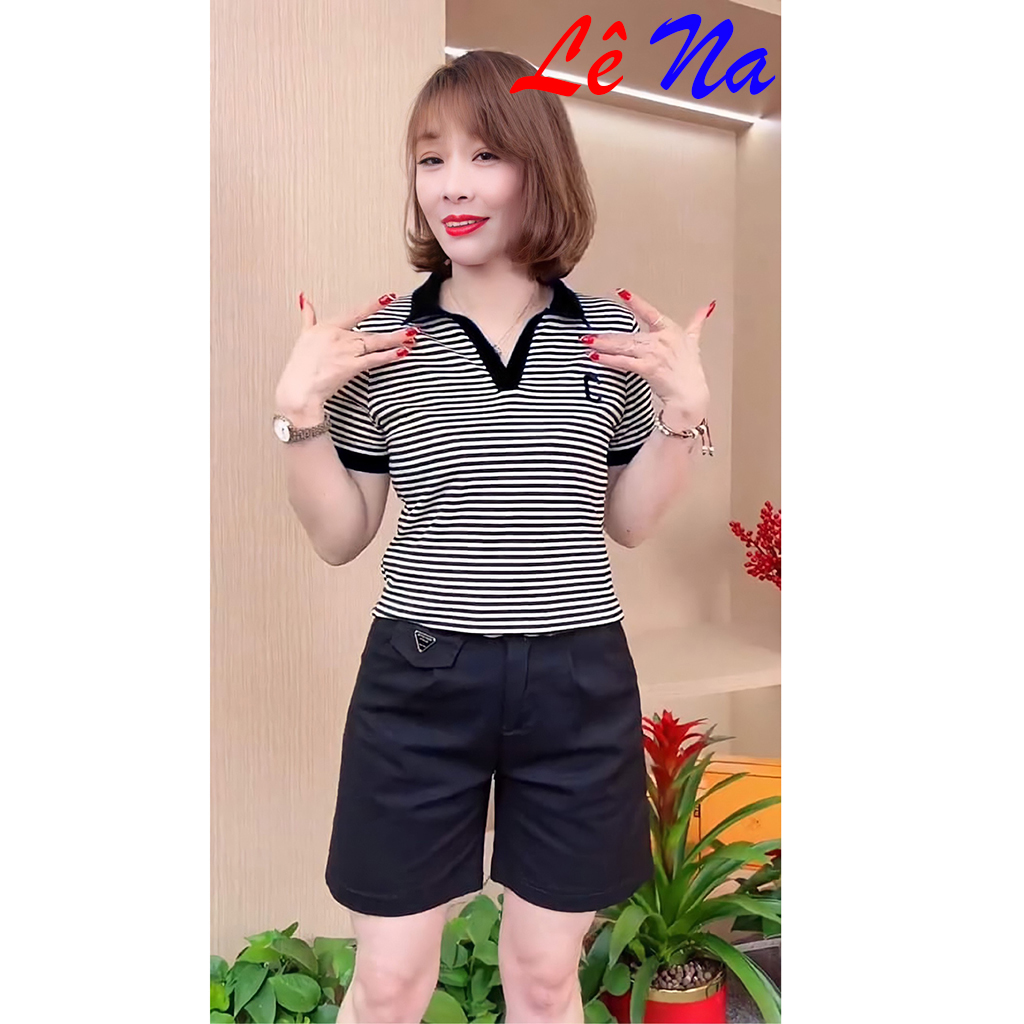 [Nhập LAZFASHION32 - giảm 60K] Set Bộ Chữ C Áo Kẻ Sọc SV27