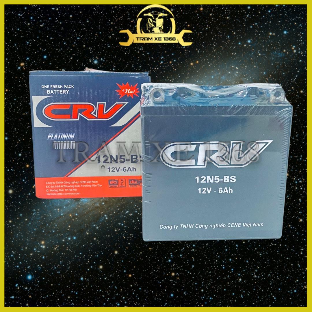 Bình Ắc Quy CRV (12V - 6Ah) Bình Điện Xe Wave Dream Wave Sirius Jupiter.. Đời Đầu (Bình Cao)