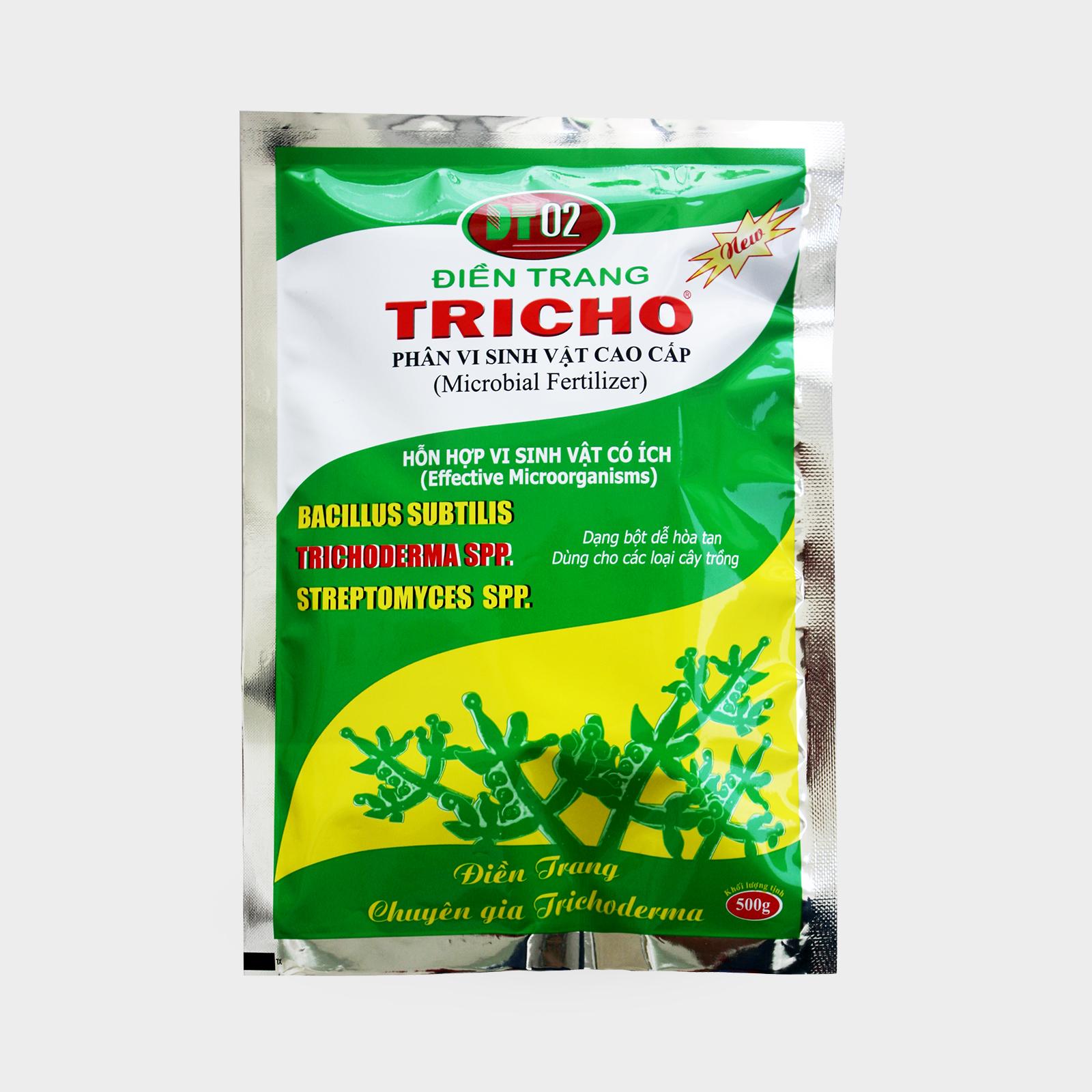 Phân vi sinh vật Trichoderma 500g, nấm Trichoderma, men ủ, phòng ngừa hiệu quả bệnh vàng lá, thối rễ...