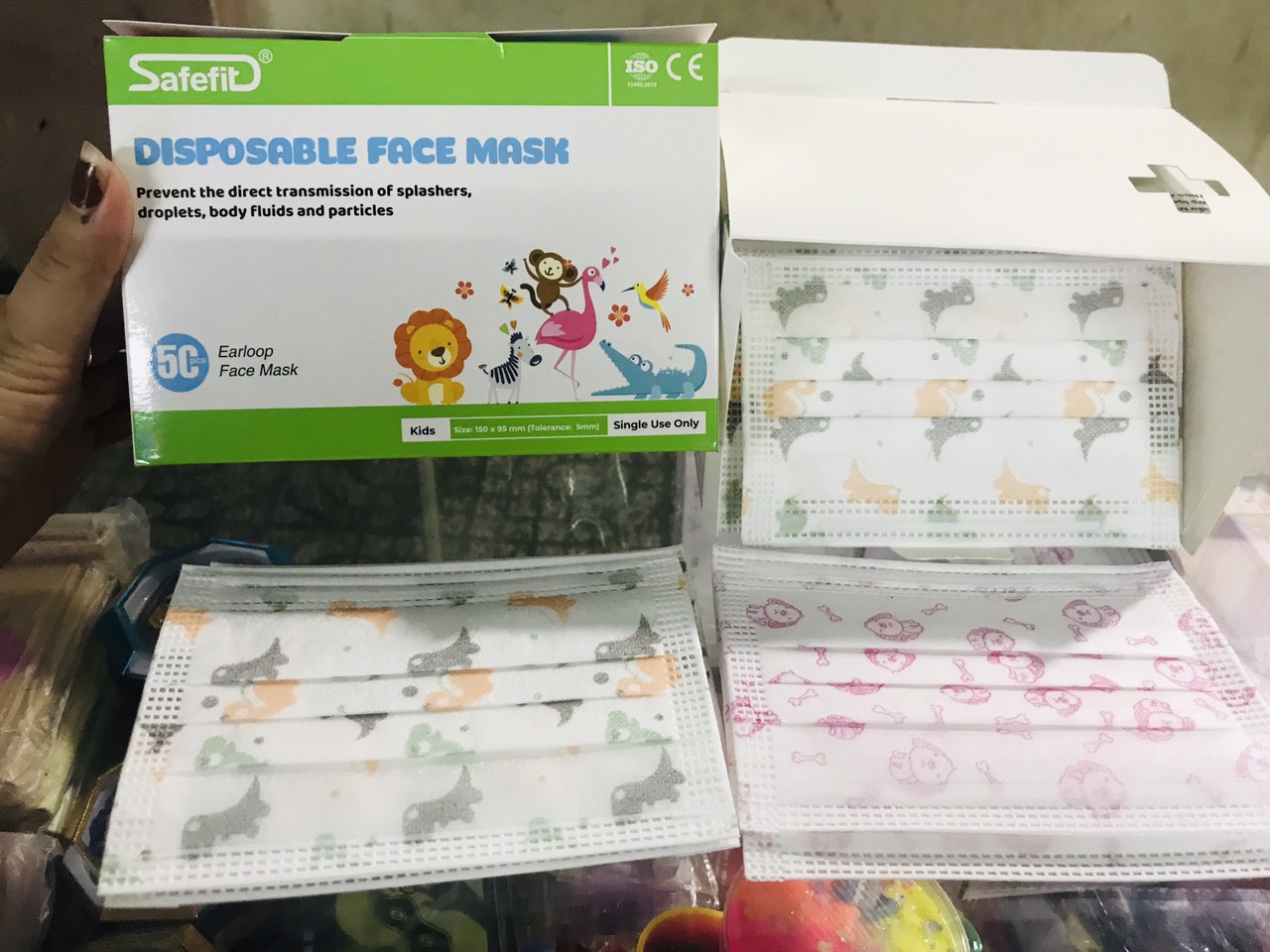 [HCM]Hộp 50 Khẩu Trang Trẻ Em Từ 5 - 13 Tuổi -  Safefit