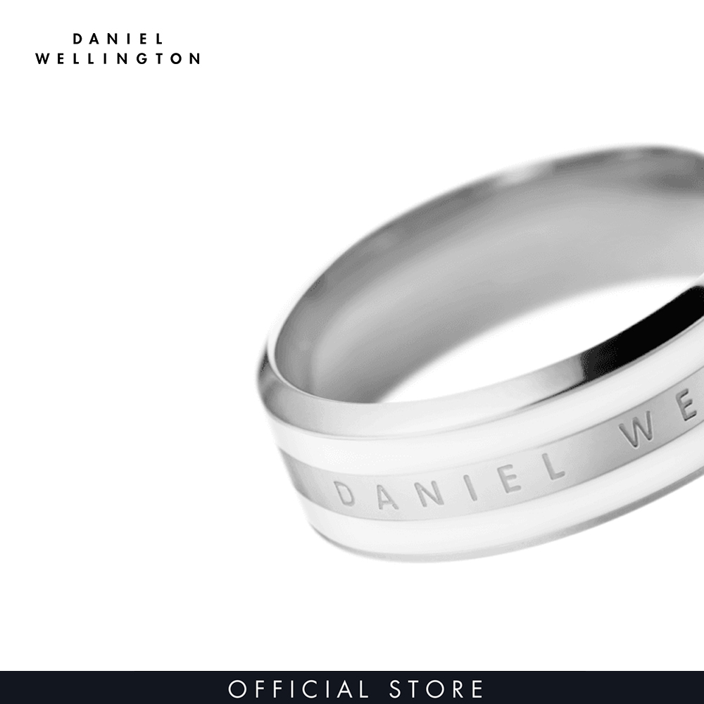 Nhẫn Daniel Wellington màu bạc, trắng - Emalie Ring