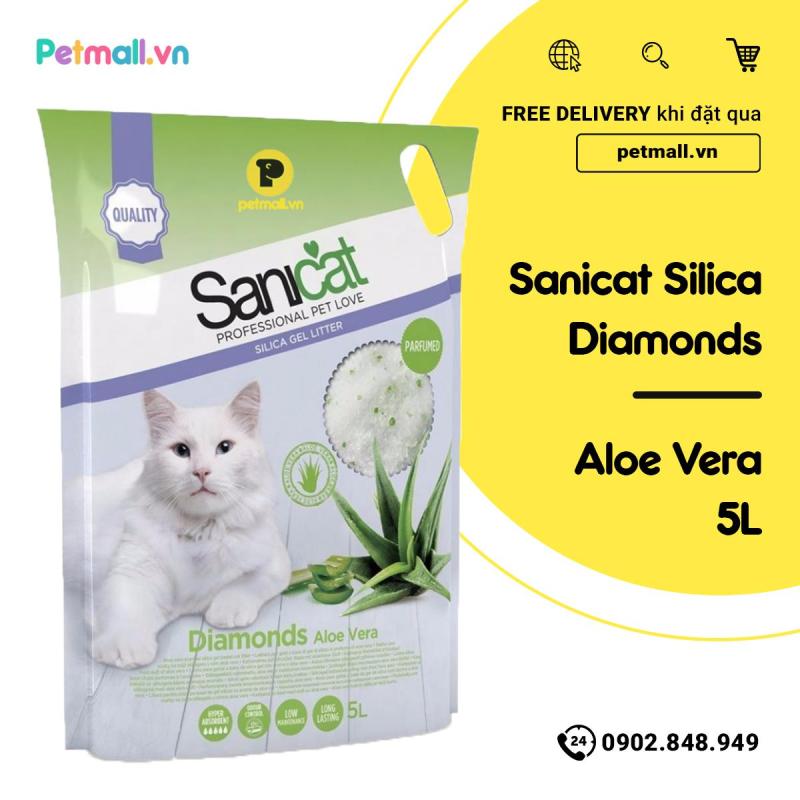 Cát tinh thể vệ sinh cho Mèo SANICAT Nha Đam 5L (hạt lớn)