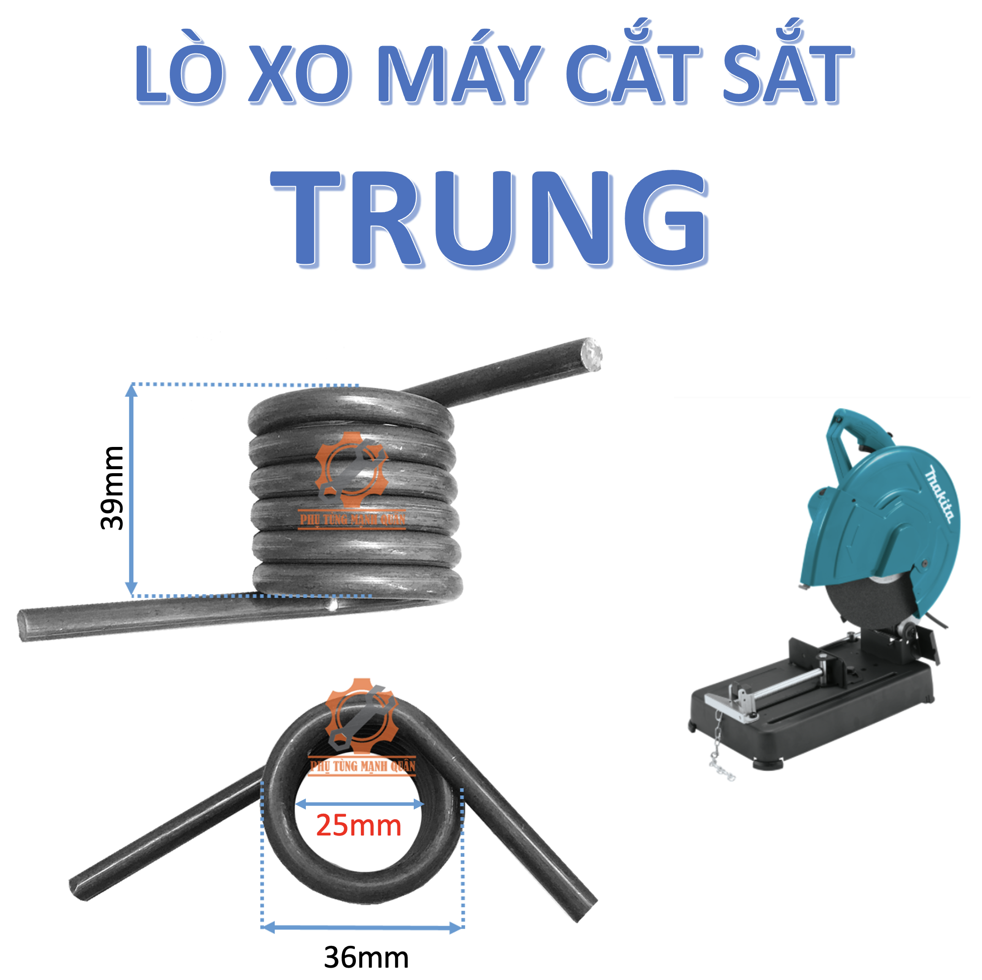 Lò xo máy cắt sắt dùng cho nhiều hãng máy cắt sắt thông dụng
