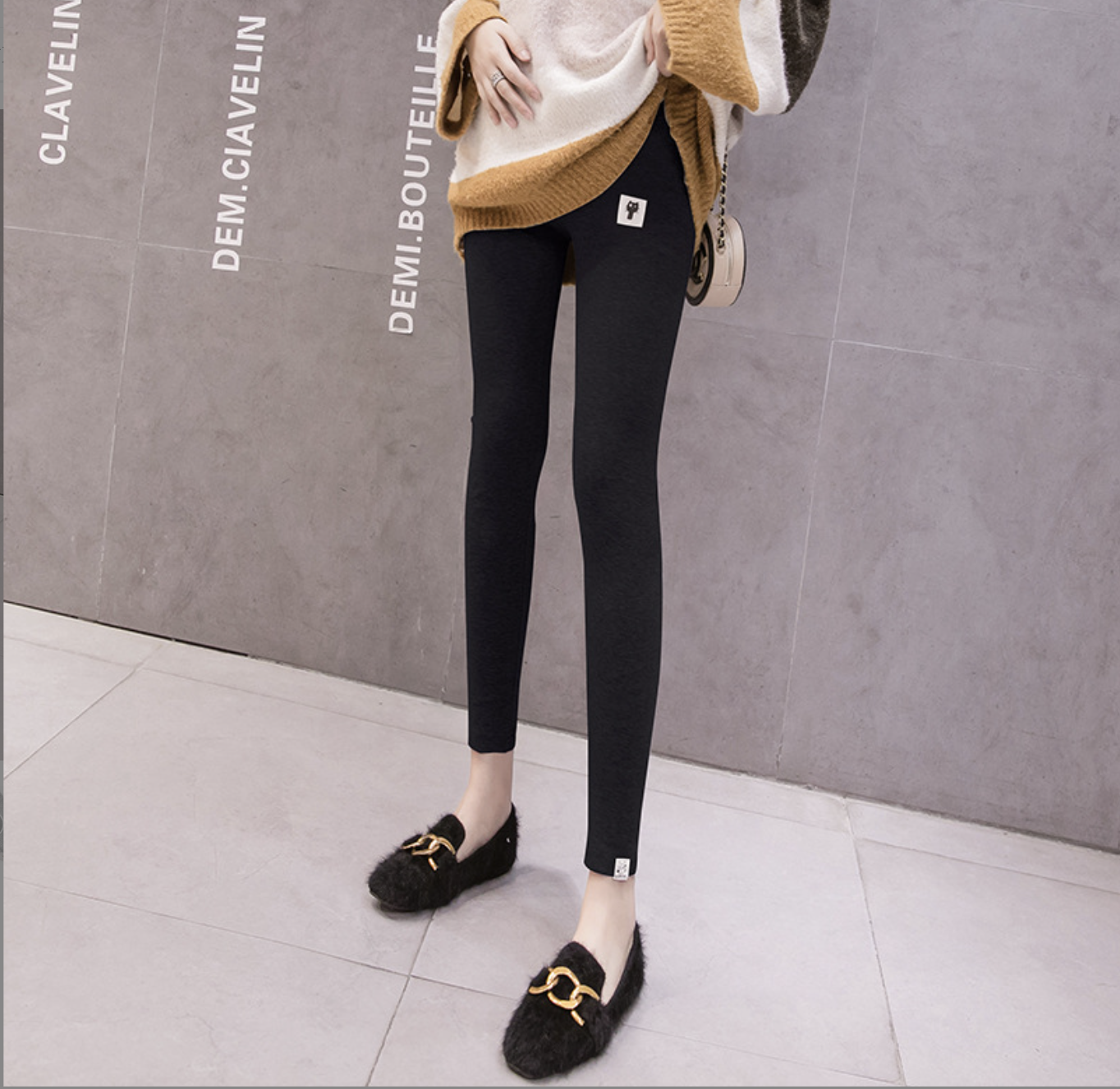 Quần Legging Bầu Lót Lông siêu ấm