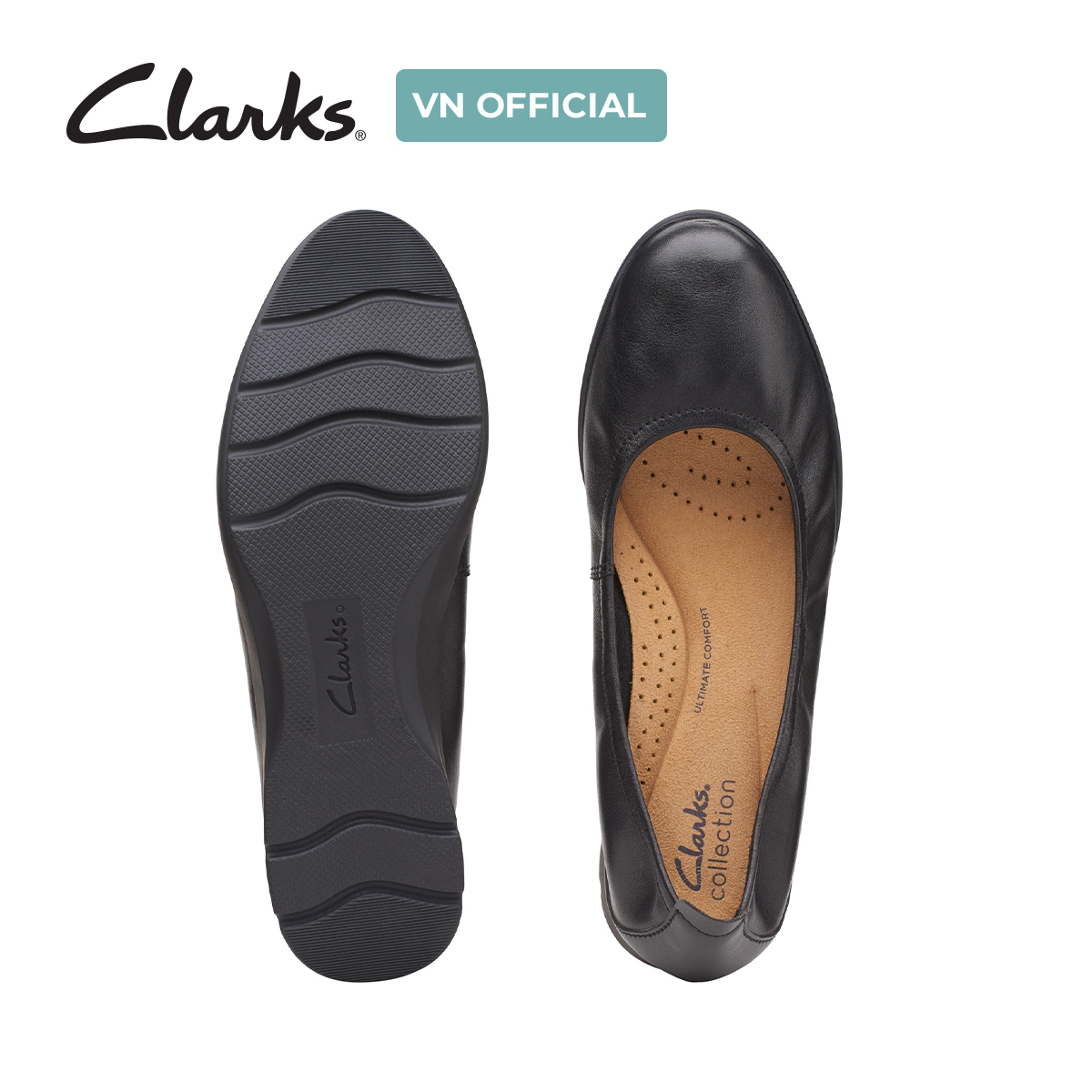 Giày Đế Bệt Da Nữ Clarks - Jenette Ease