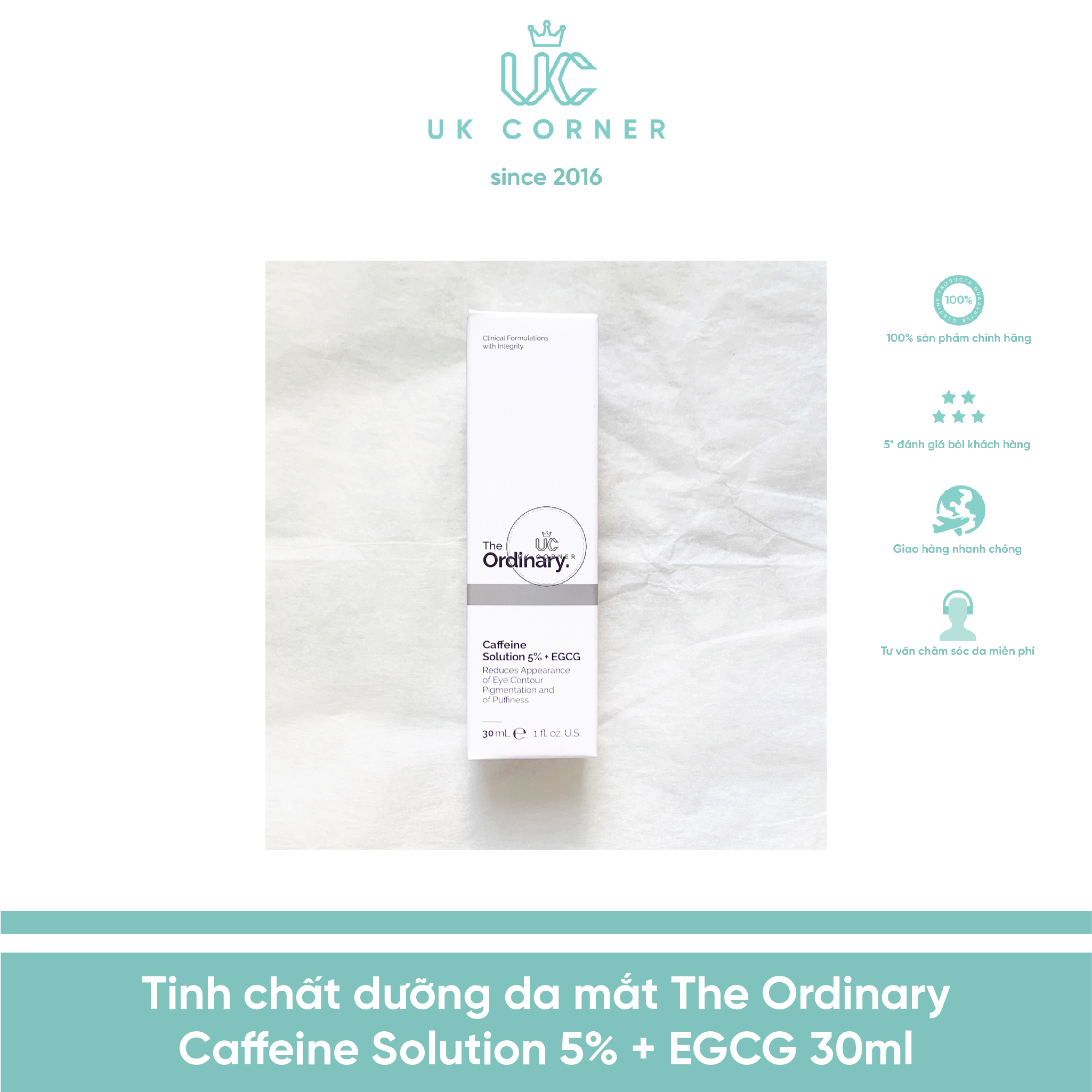 [Serum] Tinh chất dưỡng da mắt The Ordinary Caffeine Solution 5% + EGCG 30ml