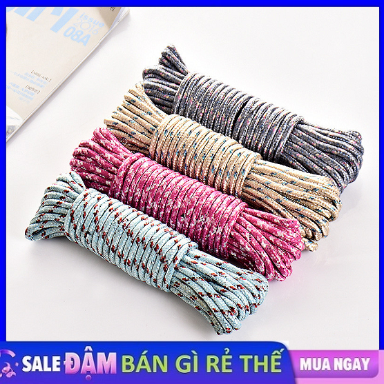 [HCM]Dây dù bên phơi quần áo đồ lót - Dây dù phơi quần áo tiện lợi nhiều màu sắc 10m bền và chắc chịu được trọng lượng lớnthích hợp làm dây phơi quần áo