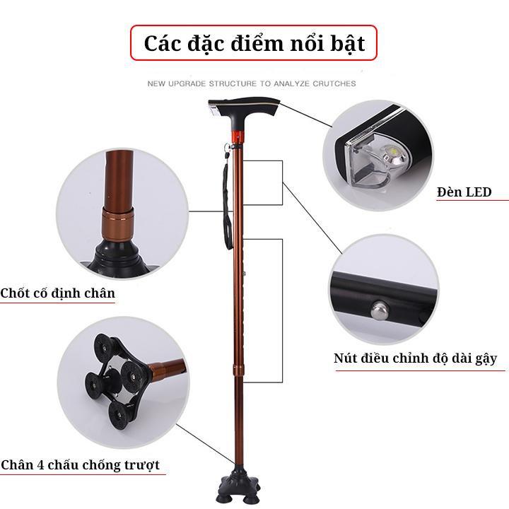Gậy có đèn LED cho người già GA3