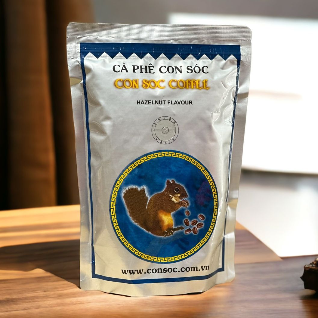 Cà phê CON SÓC BỊCH XANH 500GAM - Cà phê pha phin