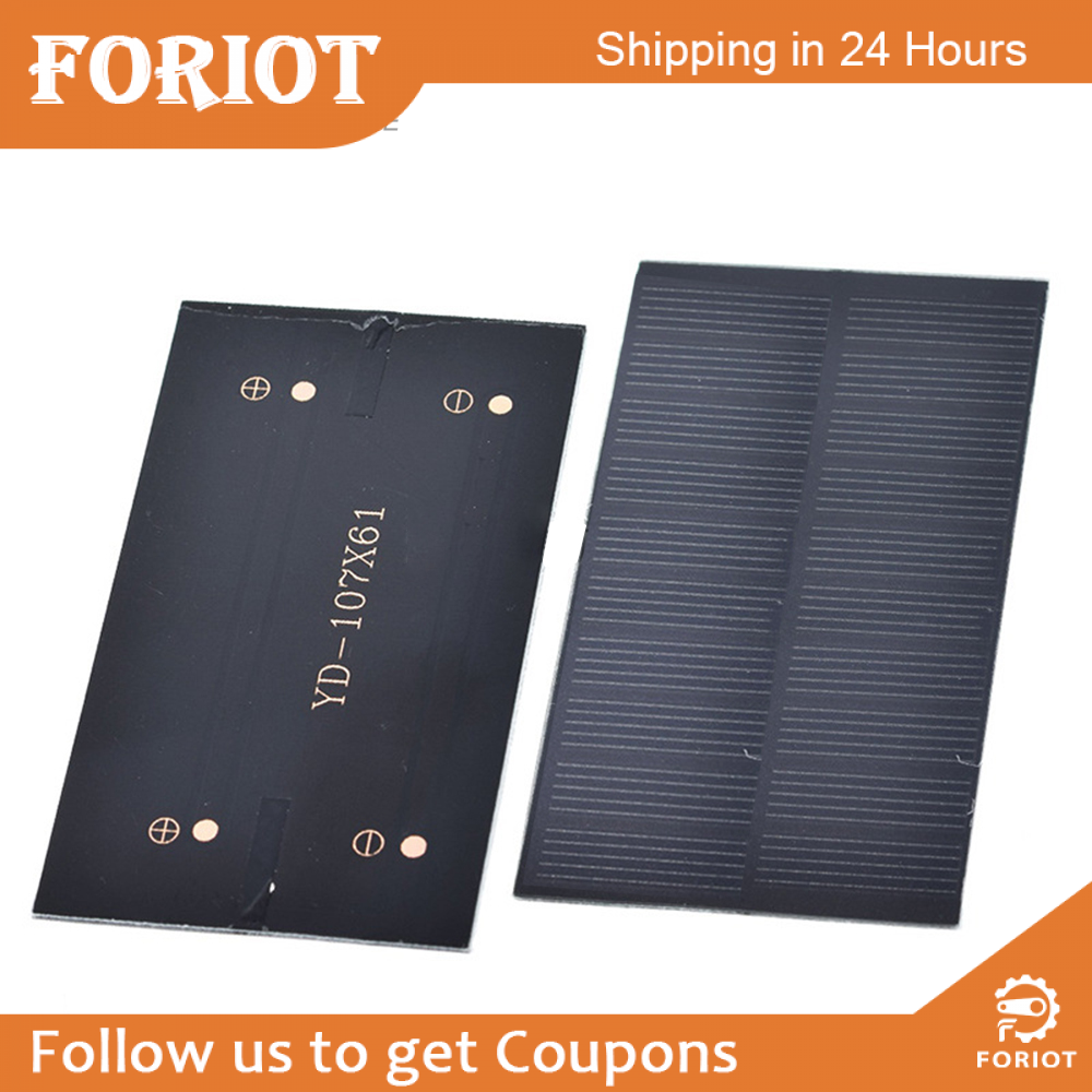 Foriot Mini Solar Panel USB Solar Panel Charger 5v 1w with High Performance Monocrystalline for Garden Lighting Camping