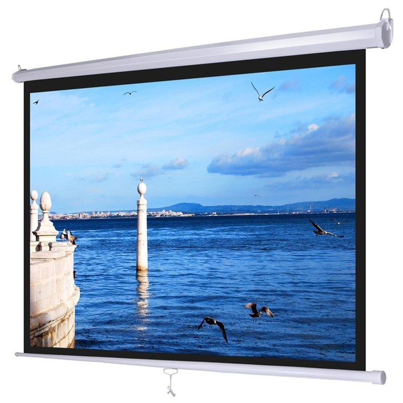 Màn Chiếu LED 100 Inch 16:9, Màn Chiếu Treo Tường HD 3D, Màn Vải Bạt Cho Rạp Hát Tại Nhà - Bảo Hành Toàn Quốc