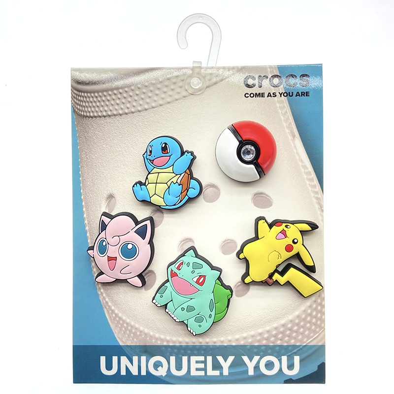 Bộ Phụ Kiện Khóa Giày cross jibbitz Họa Tiết Hoạt Hình pokemon