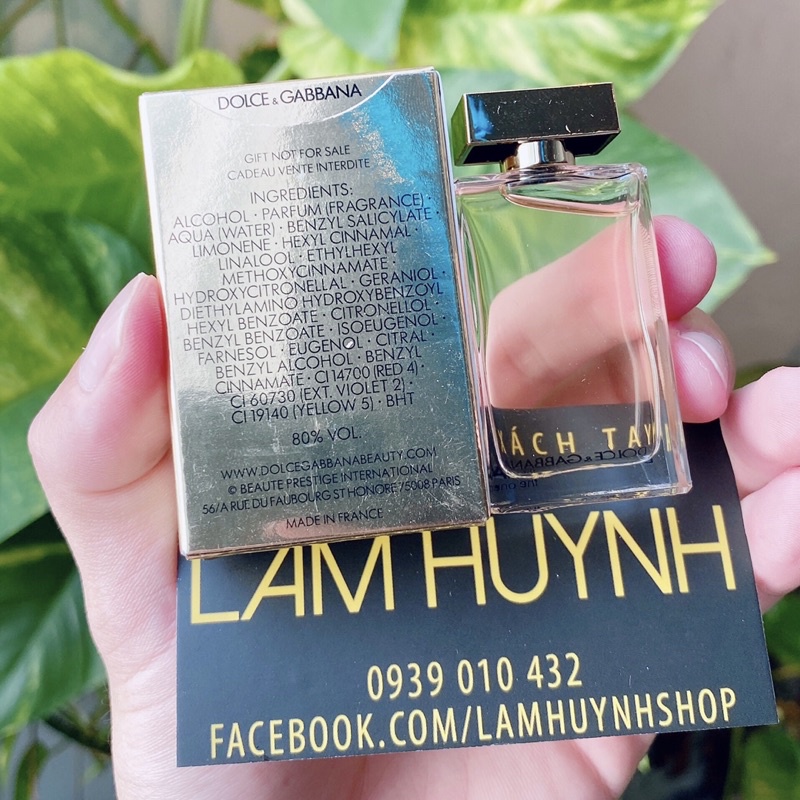 [ CHÍNH HÃNG] Nước hoa mini nữ D&G THE ONE 7,5ml