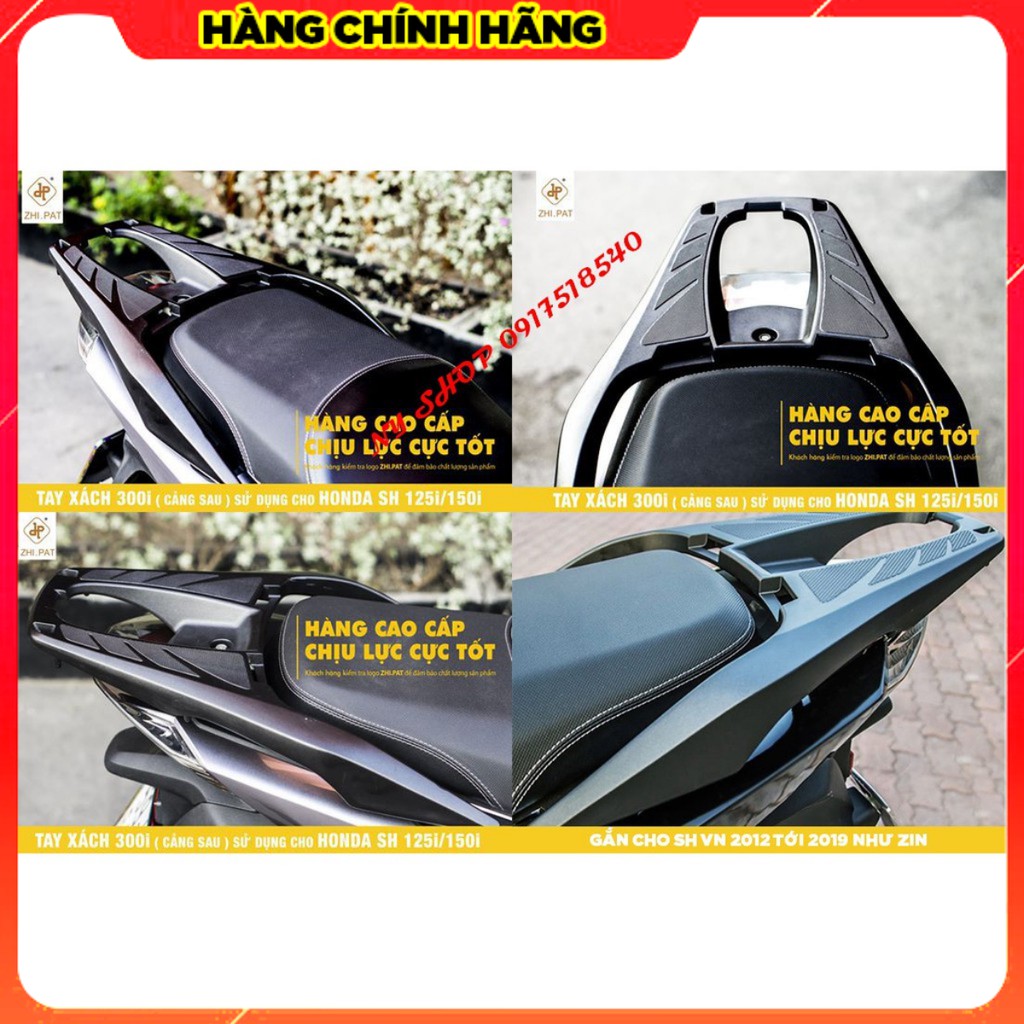 SH 125i Sh150i  SH160i Tay dắt (cản sau) SH 300i cao cấp cho SH Việt 2012-2019 SH 2020 - 2021 - 2024 (hàng zhipat cao cấp)