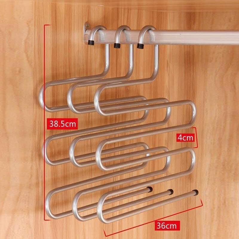 MÓC TREO QUẦN ÁO INOX 5 TẦNG