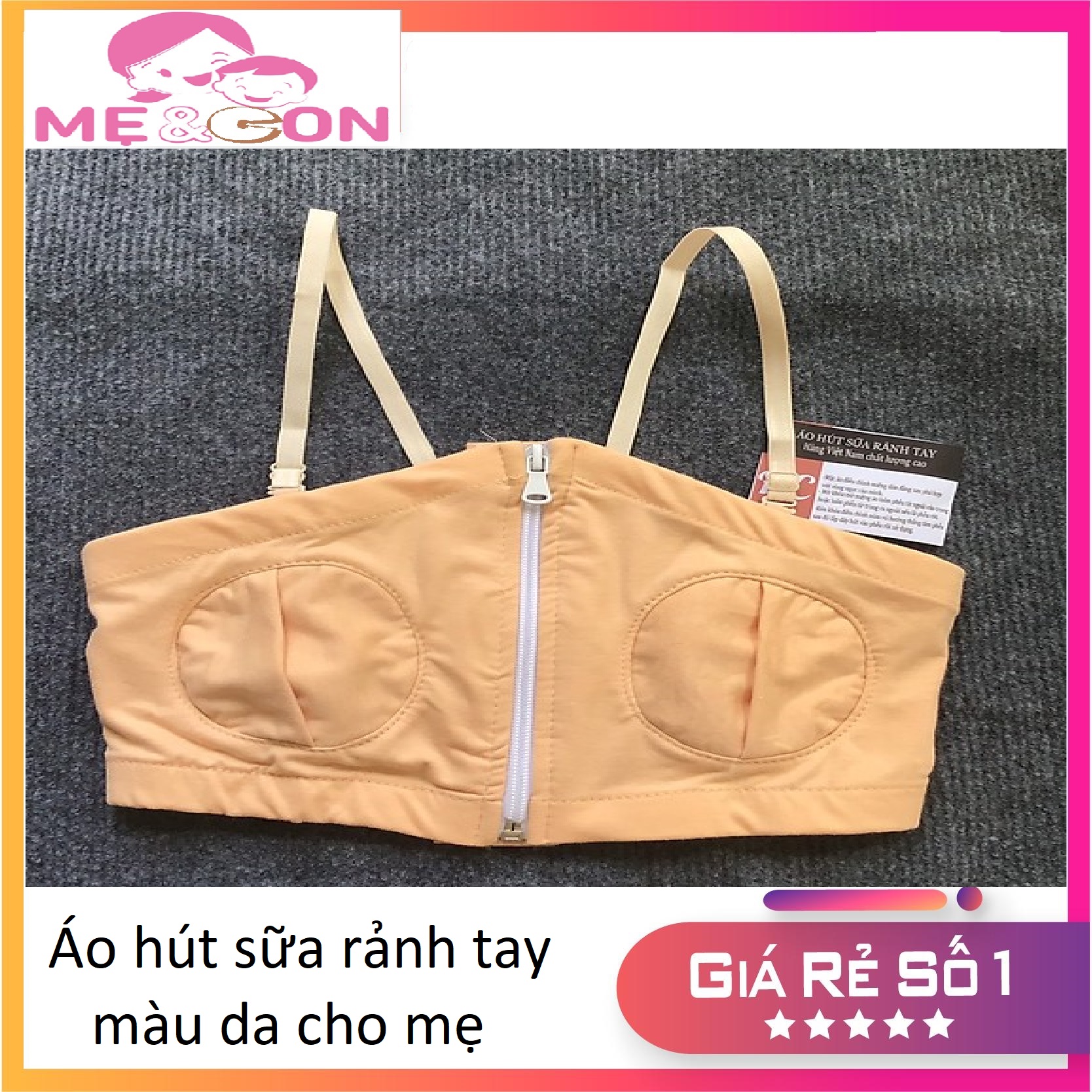 Áo hút sữa rảnh tay màu da