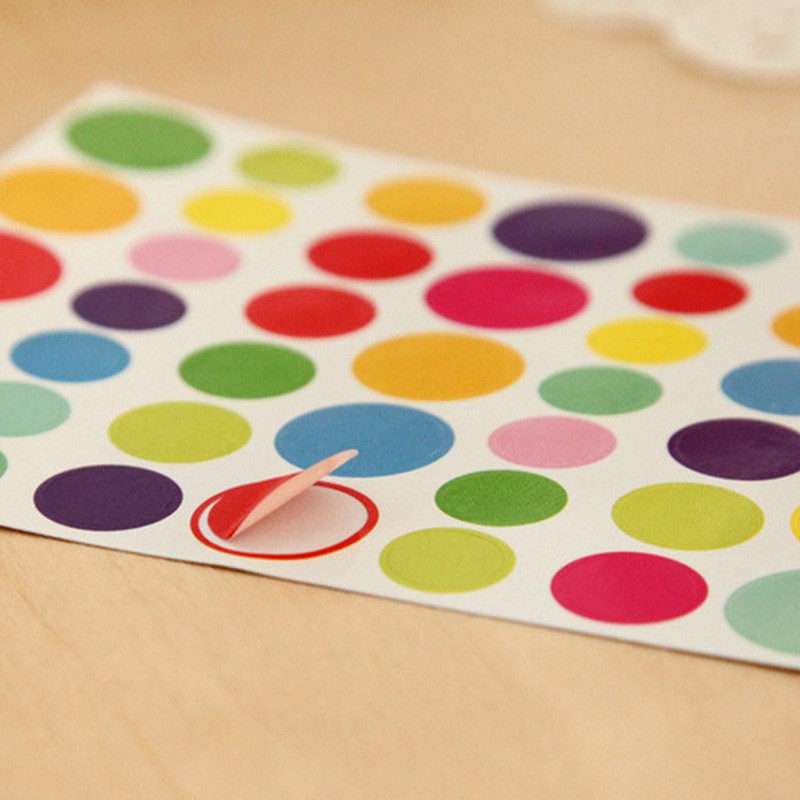 Bộ 6 Tấm Sticker Giấy Trang Trí - Hình Tròn