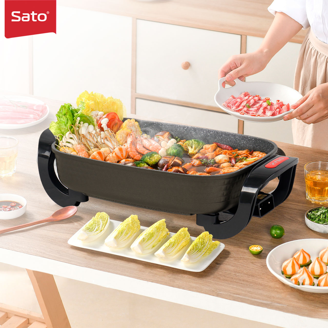 Seri nồi lẩu điện cao cấp Sato