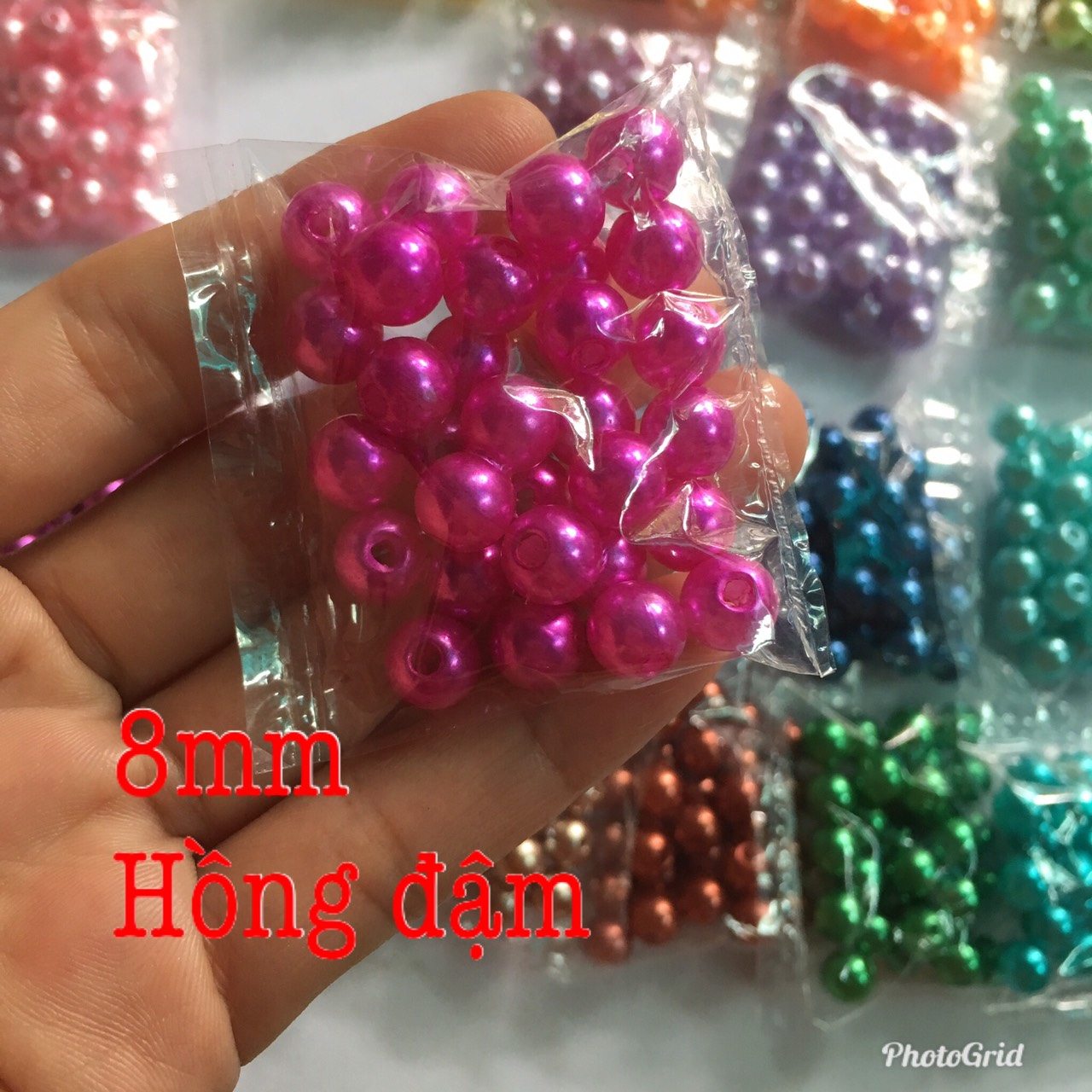 Cườm nhựa ngọc trai nhiều màu