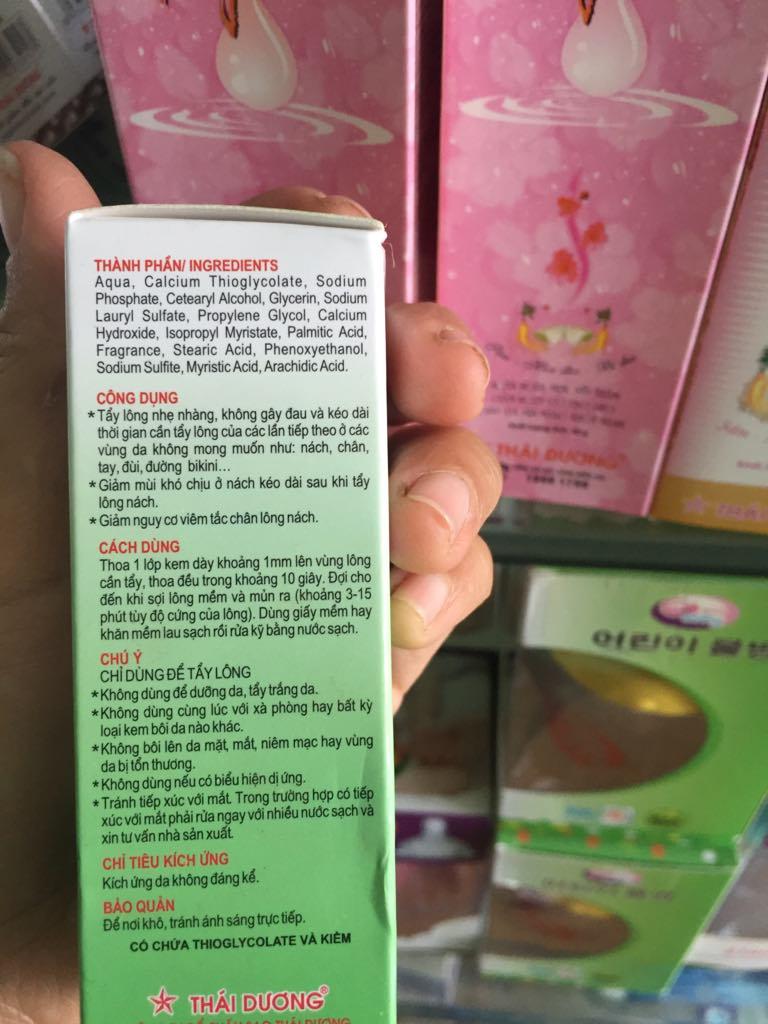 kem tẩy lông lưu ly thái dương
