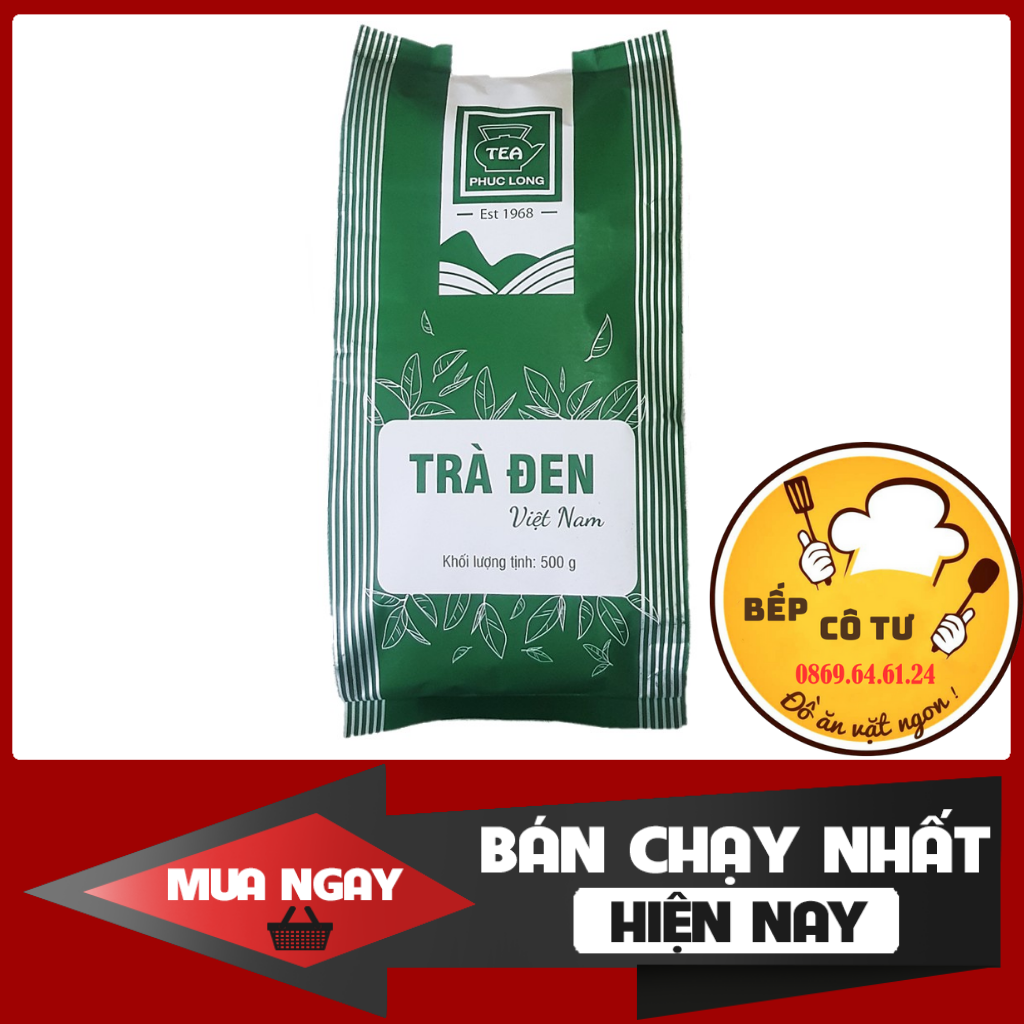 Trà đen phúc long nguyên liệu pha chế trà sữa truyền thống gói chiếc lẻ 100gram, 500gram