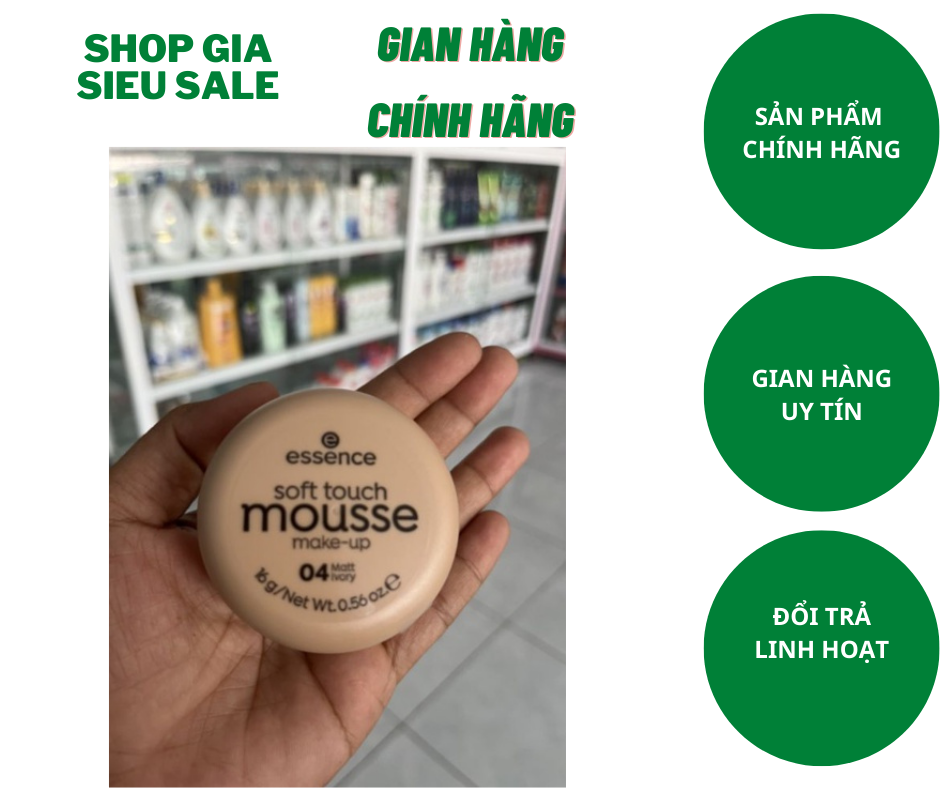 Phấn Tươi Đức Essence Soft Touch Mousse 04