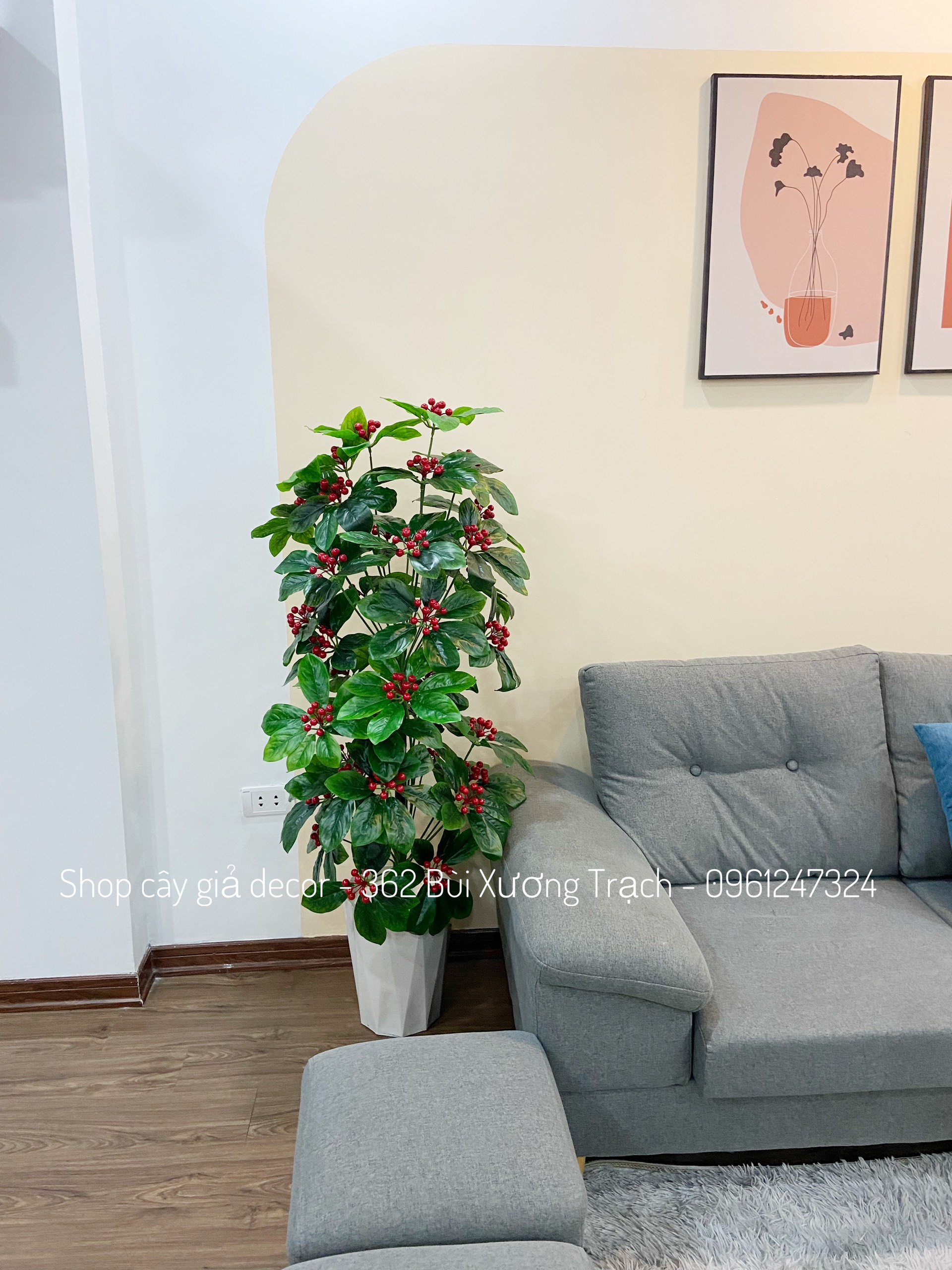 Cây kim ngân lượng m4 - cây giả decor