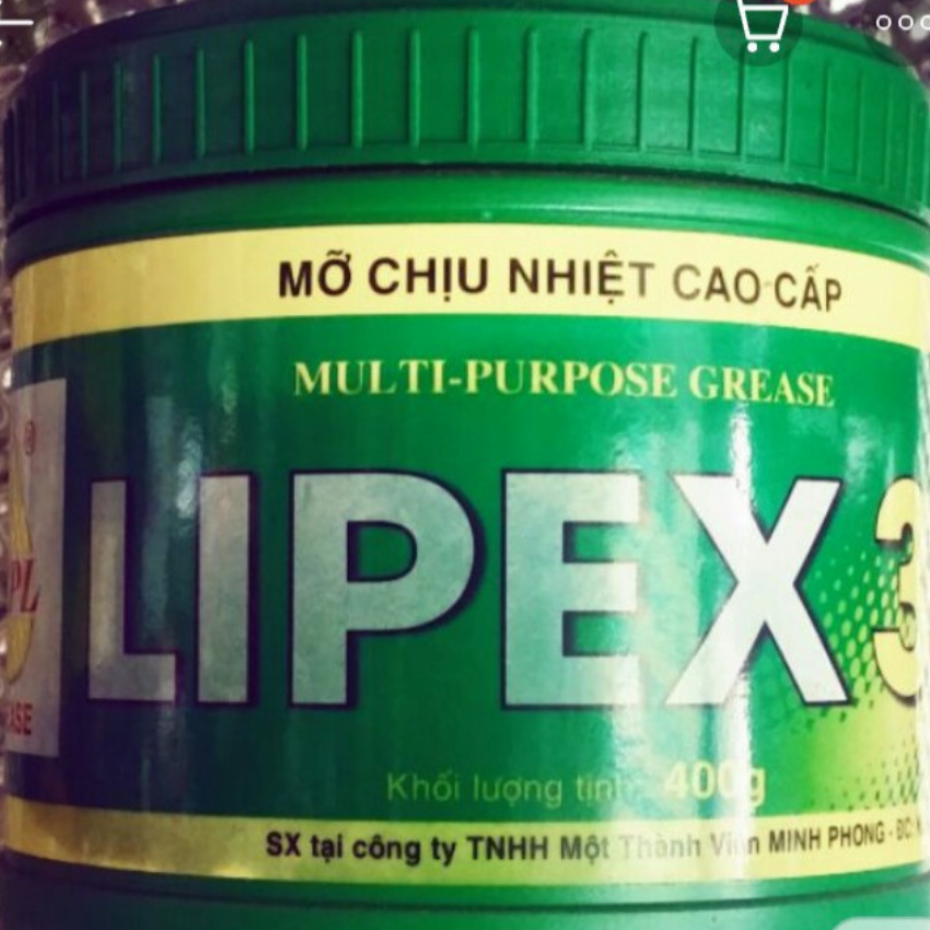 Mỡ Bò Chịu Nhiệt Cao Cấp LIPEX 3 400g.HÒA PHÁT