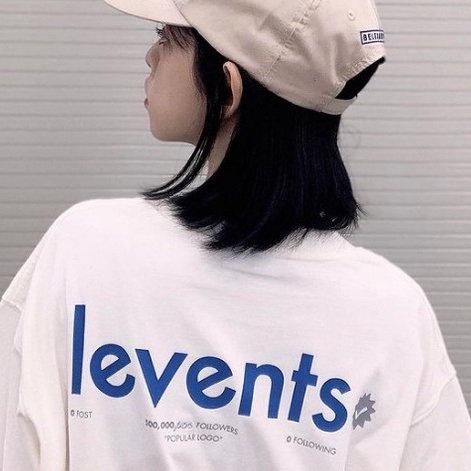 Áo thun Levents Popular Logo màu trắng phong cách unisex nam nữ cho người từ 40kg đến 90kg chất vải cotton dày mịn có đầy đủ tag Thời trang Unisex HCM AL157