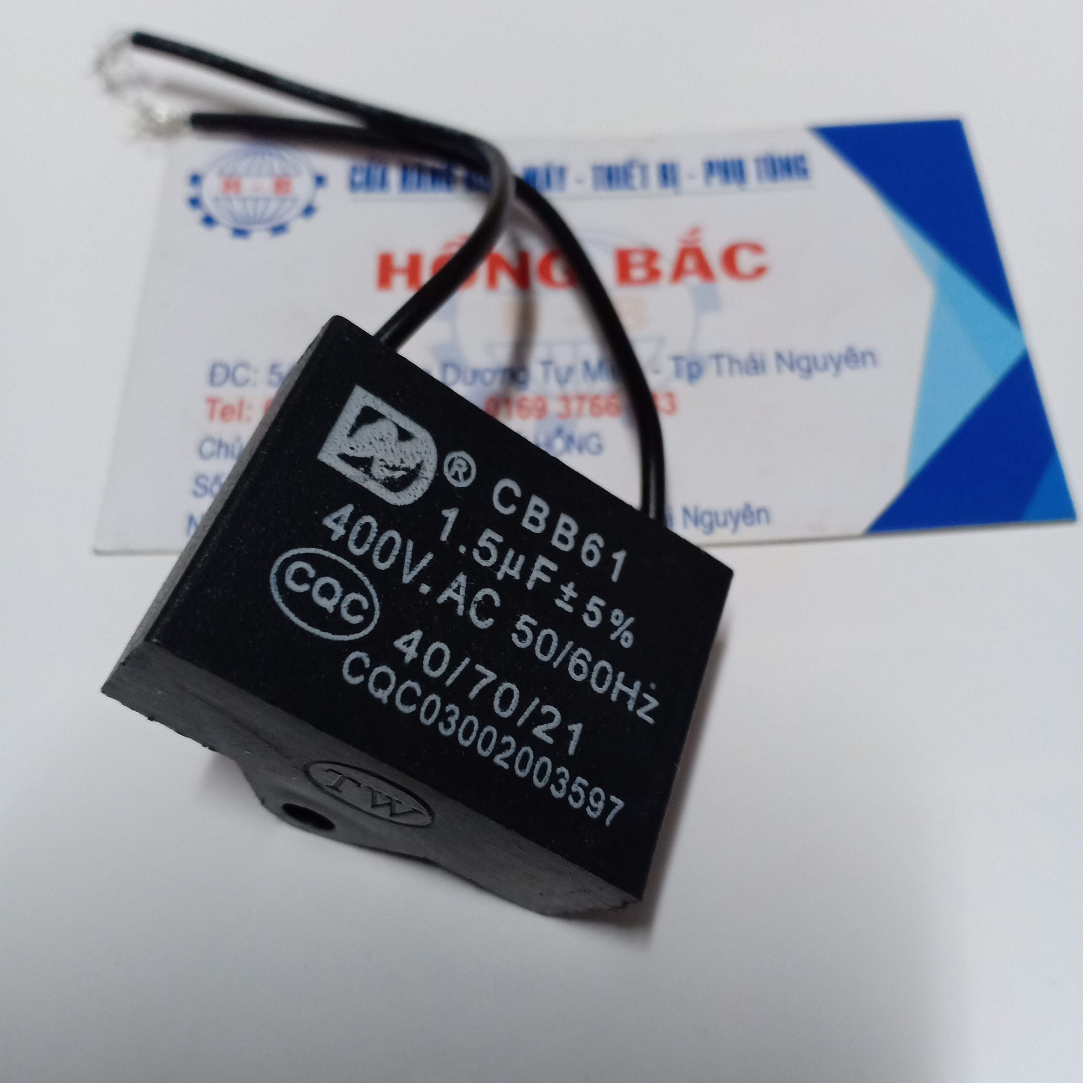 10 Tụ điện 1.5 MF 400VAC - Tụ quạt điện