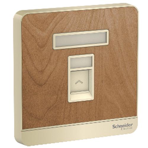 Bộ ổ cắm mạng cat5e đơn 3 Màu, dòng AvatarOn mặt vuông loại Đẳng Cấp, Sang Trọng - Schneider Electric - E8331RJS5_WD_G19; E8331RJS5_WE_G19; E8331RJS5_WG_G19