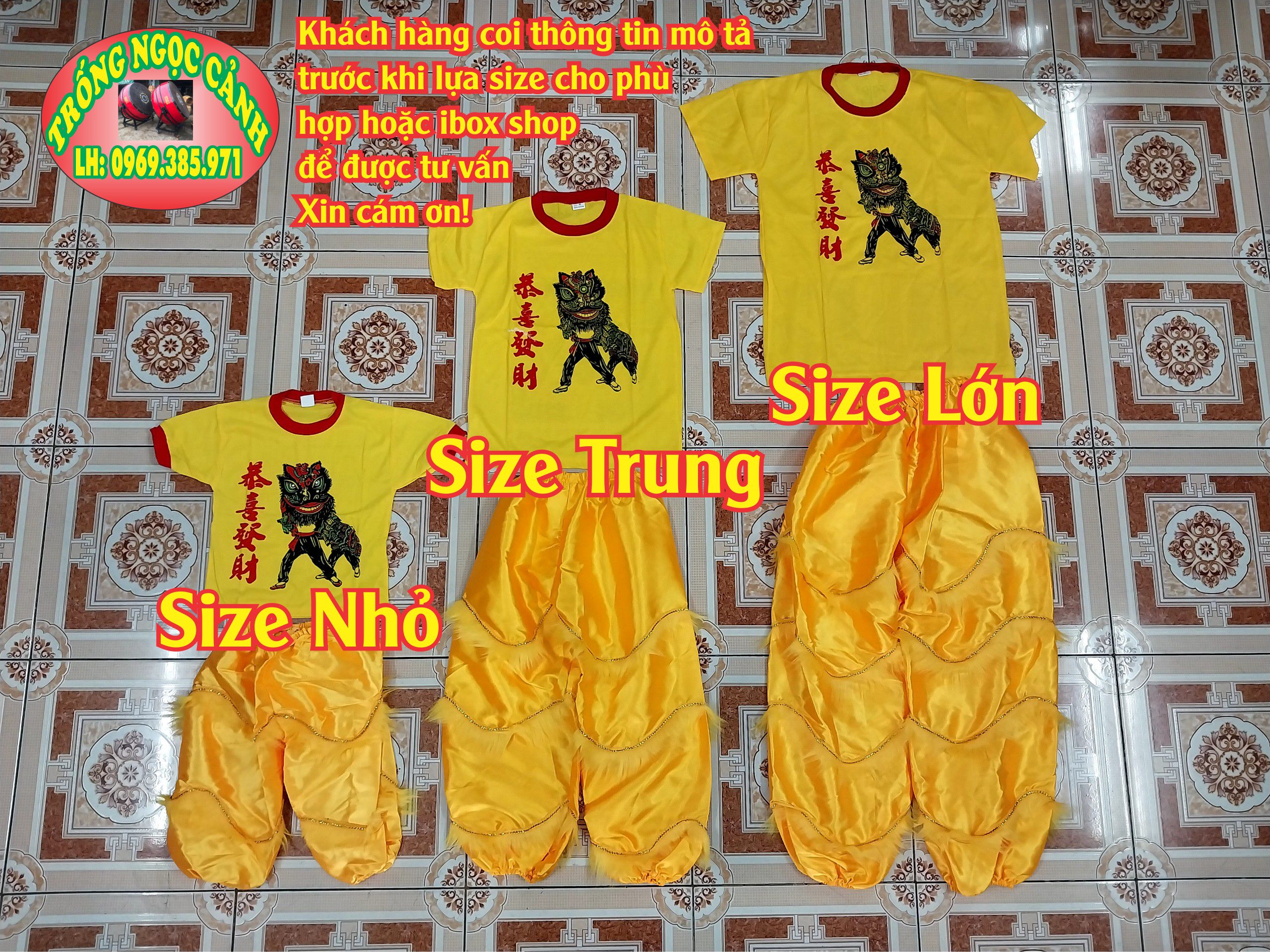 Combo múa lân cho bé từ 2 đến 10 tuổi Đầu lân mini