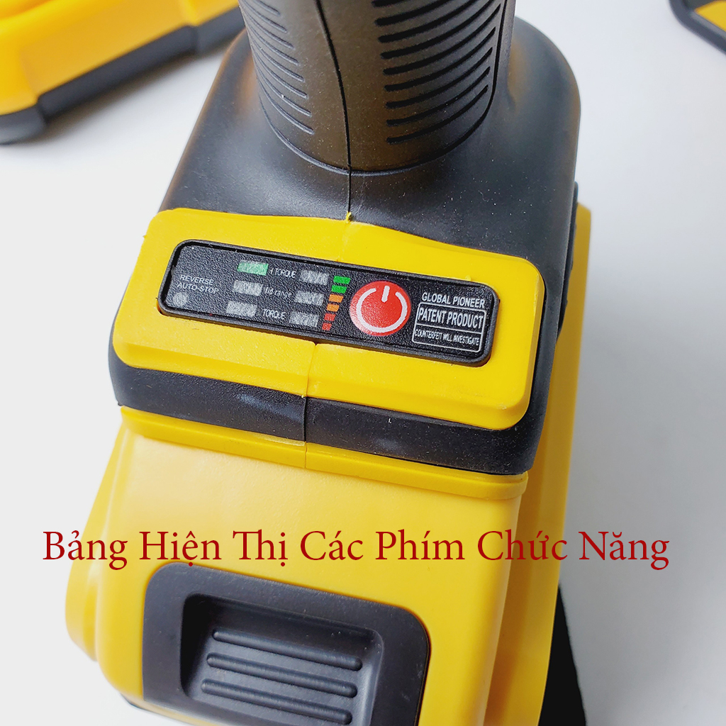 Máy siết bulong, máy bắn bulong Dewalt 199v sử dụng chân pin thông dụng, đầu 2 trong 1