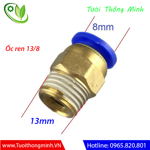 Ốc ren ngoài 13 chuyển ra ống 8,10,12mm
