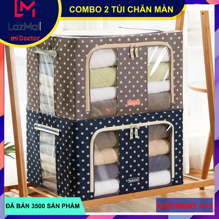 >> BÁO GIÁ BỘ 2 TÚI ĐỰNG CHĂN MÀN CÓ CHỌN MÀU – COMBO 2 TÚI VẢI QUẦN ÁO KHUNG SẮT GẤP GỌN CAO CẤP AMALIFE | Shopee Lazada Sendo Tiki mới nhất 110 Bộ 2 Túi Đựng Chăn Màn - Tủ Vải Quần Áo Khung Sắt Gấp Gọn 2 Chiếc Cao Cấp miDoctor (Giao màu ngẫu nhiên)
